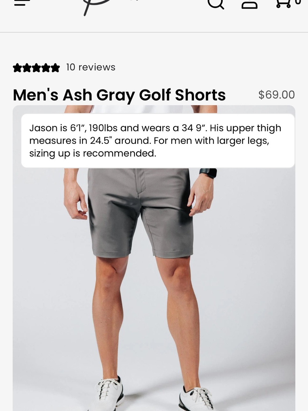 Men's Athletic Ash Gray Performance Shorts